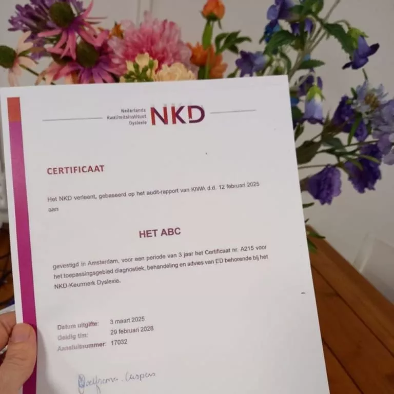 Behoud van NKD-keurmerk Dyslexie