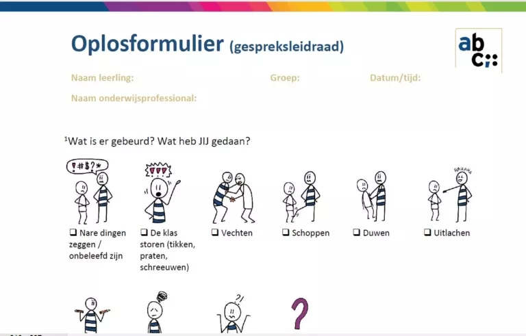 Oplosformulier gespreksleidraad leerkracht Oplosformulier gespreksleidraad leerkracht