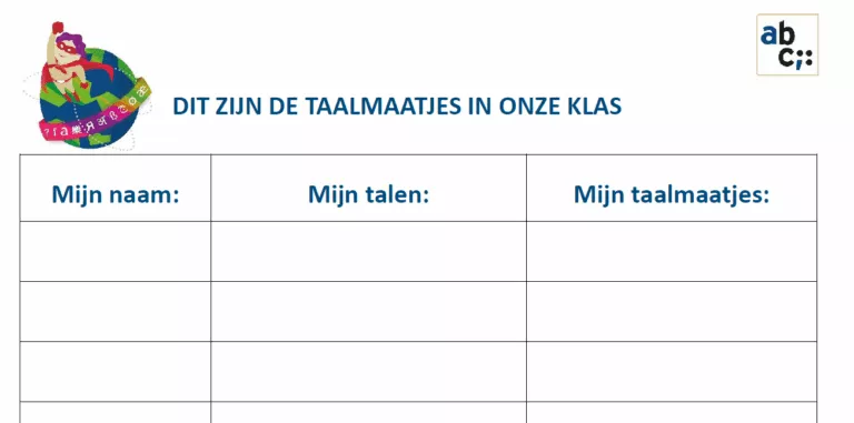 Taalmaatjes poster Taalmaatjes poster