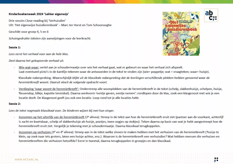 Lessenserie Close Reading groep 4 t/m 6 Lessenserie Close Reading groep 4 t/m 6