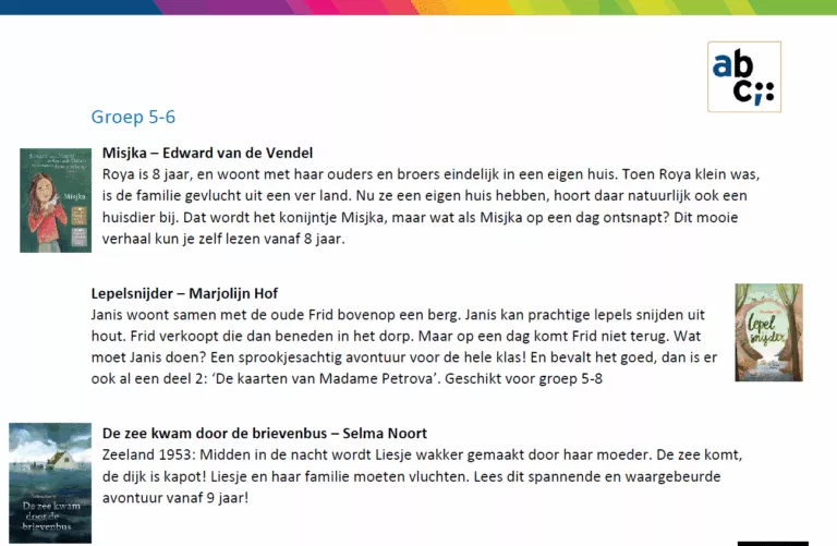 Boekentips ter bevordering van de leesmotivatie groep 3-8 Boekentips ter bevordering van de leesmotivatie groep 3-8