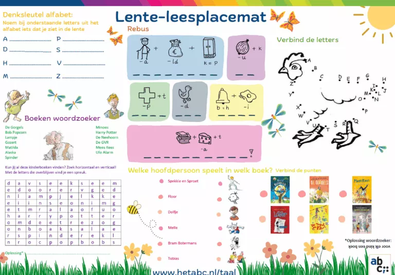 Lente-leesplacemat Lente-leesplacemat