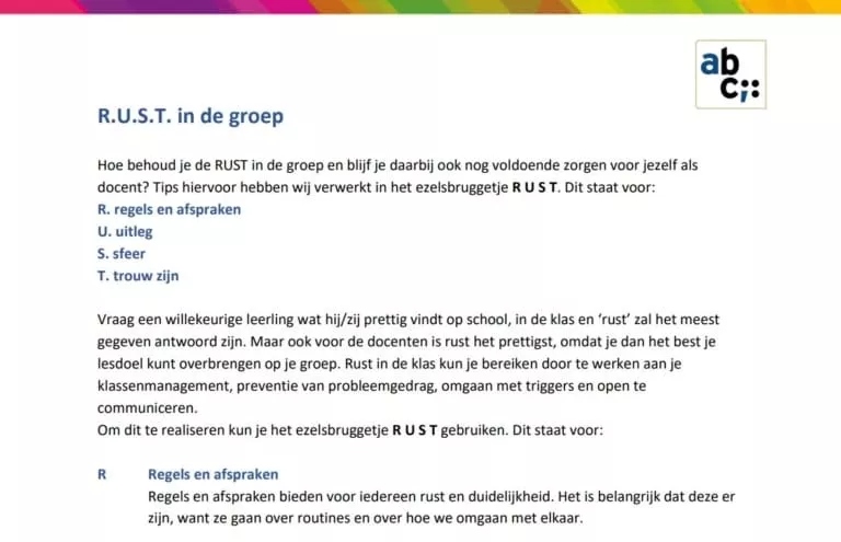 R.U.S.T. in de groep