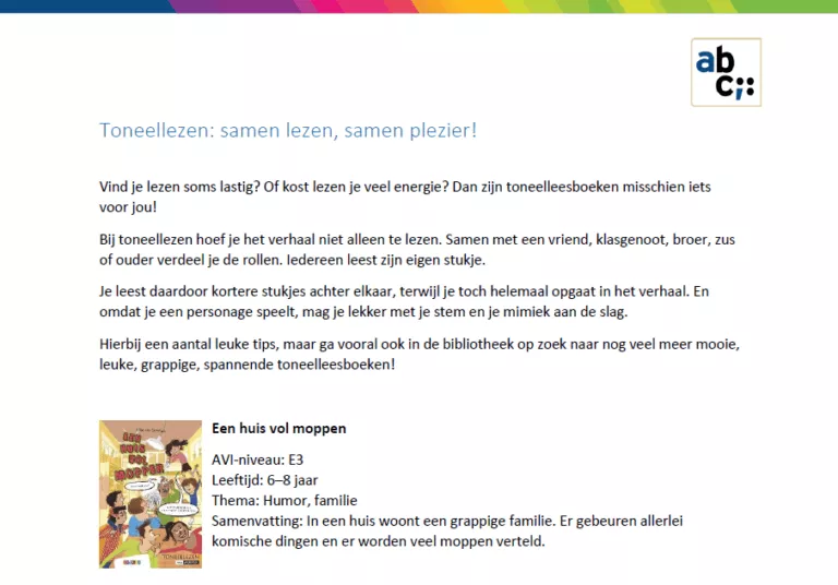 Flyer kinderboekenweek en Week van Dyslexie Flyer kinderboekenweek en Week van Dyslexie